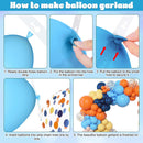 Amandir 153pcs Blue Orange Balloon Garland Arch Kit Different Sizes — 5