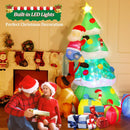 AKEYDIY 7.7 FT Inflatable Christmas Tree with A Santa Chased by Dog Inflatable Christmas Decorations Outdoor- Blow Ups Xmas Tree Yard Decorations LED Lighted Décor for Holiday|Party|Garden|Lawn|Patio — 7
