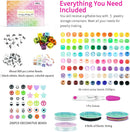 5 Boxes Bracelet Making Kit Pony Beads, 96 Colors Kandi Beads for Bracelets — 5