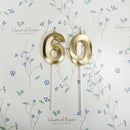 60th Birthday Candles,Gold Number 60 Cake Topper for Birthday Decorations Party Decoration | : — 2