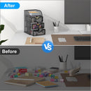 EasyPAG Mesh Desk Organizer with 3 Drawer Office Desktop Organizers and Accessories Stationery Caddy for Office, Home, Students, Black — 4