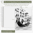 SuFly 11x14 Sketchbook, 100 Sheets Hardcover Sketch Book, 68lb/100gsm Artist Paper, Drawing Books for Teens & Art Gifts. | Green | 11-x-14-inch:1 Pack — 2