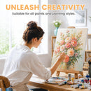 Conda Stretched Canvas for Painting 16x20 Inch, 5Pack Primed Large Canvas for Painting, Acid-Free Cotton 5/8 Blank Canvases, Value Bulk Pack for Acrylic Paint,Watercolor, Oil Paint | 5Pack,16"x20" — 3