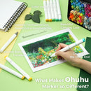 Ohuhu Alcohol Markers Double Tipped Art Marker Set for Artists Adults Coloring Sketch Illustration - Chisel & Fine - 100 Colors - Oahu of Ohuhu Markers - Refillable - AP Certificated — 7