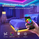 100 FT LED Lights For Bedroom，With 44 Key Infrared Remote Control And Bluetooth Application Smart LED Strip Lights, Music Synchronous Color Changing Light Strip, Used For Room Kitchen Party Decoration | 100FT — 6