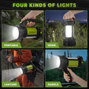 AlpsWolf Camping Lantern Rechargeable, LED Flashlight Spotlight Lantern with 800LM, 3600 mAh, Strap Included Portable Bright Camping Light for Emergency, Outdoor Hiking, Power Outages | Green | 1 Pack — 2