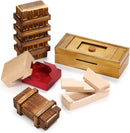 Hanaive 5 Pack Christmas Wooden Puzzle Box Brain Teaser Gift — 1