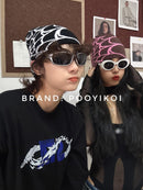 Pooyikoi Y2K Gothic Spider Pattern Wool Acrylic Knitted Hat Women Beanie Winter Warm Beanies Men Casual Skullies Outdoor - Blue 1 — 3