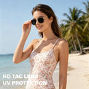 KUGUAOK Tangle Free Polarized Aviator Sunglasses for Women UV Protection Sports Running Sun Glasses Unisex Shades | Xh-1pcs-blackgold | 56 Millimeters — 2