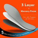 Odor-Eaters Everyday Comfort Insoles, Foot Odor Eliminating Insert, 3 Count — 6
