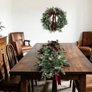 WANNA-CUL 24In Christmas Wreath for Front Door with 3M 30 LED Timer Lights — 6