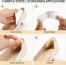 8 Pairs Heel Cushion Pads for Too Big Shoes, Self-Adhesive Heel Grips Inserts for Men & Women, Anti-Slip Protectors Fillers Loose Shoes to Prevent Pain & Blisters (Multicolor) - Beige+black | 8 Pairs — 7