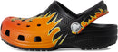 Crocs Kids Classic Graphic Clog – Black/Multi Flames — 4