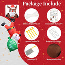 8FT Hanging Inflatable Christmas Climbing Santa & Reindeer Decor — 7