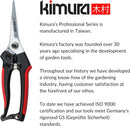 Kimura® 8" Pro Pruning Scissors, Premium Japanese SK5 Hi-Carbon Steel Blades, Non-Slip Vinyl Coated Handles, Lightweight & Ergonomic, Multi-Tasking Pruning Shears, Garden Snips, Precision Clippers | 8.2" — 6