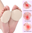 Ball of Foot Cushions Honeycomb Fabric Metatarsal Pads Invisible Socks Pads for Women and Men Reusable Forefoot Pads (5 Pairs-Beige) 3