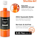 Shuttle Art Acrylic Paint, 24 Colors Acrylic Paint Bottle Set, 250ml/8.45oz Each, Rich Pigments, High Viscosity, Bulk for Artists, Beginners and Kids Painting on Rocks Crafts Canvas Wood | 8.45 Fl Oz (Pack of 24) — 4
