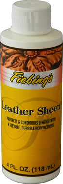 Fiebing's Leather Sheen Acrylic Finisher (4oz) - Acrylic Wax Top Finish to Condition Smooth Leather Boots, Furniture, Jacket, Belt - High Gloss, Flexible, Water Resistant, Durable Protective Finish — 1