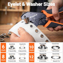 Preciva 4-Size Grommet Tool Kit, 4-Color Eyelets 1/2" 1/4" 3/8" 5/16" — 6