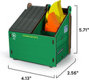 Genuine Fred Desk Dumpster Pencil Holder with 100+ Flame Note Cards, Funny 3-Compartment Organizer for Office Supplies, Desk Caddy for Work or Home — 6