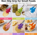 SHINDEL Mini Tongs, 8 PCS Silicone Hand Shape Food Tongs, 5 Inch — 3