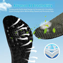 4D Cloud Steppers Insoles for Men and Women, Work Boot Cushioning Inserts - Black — 8