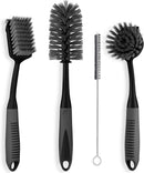 Dish Brush Set of 4 - Kitchen Scrub Brushes with Non-Slip Long Handle for Cleaning, Scrubber, Dishwashing, Dishes,… — 1