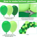 Green Balloon Garland Arch Kit, Kelfara Latex Balloons 109pcs Different Sizes 18/10/12/5 Inch, Party Balloons for Wedding Graduation Anniversary Green Jungle Forest Themed Birthday Party Decorations — 3