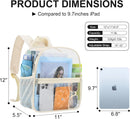 USPECLARE Clear Backpack for Stadium Approved 12×6×12 Transparent Bag | Creamy | Small — 2