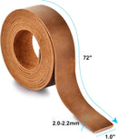 Leather Strap 1 Inches Wide Flat Leather Straps for Crafts, Full Grain Oil Tan Leather Strips for Crafts, Tooling, Garden Tools (72 Inches Brown2) — 3