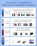 4-in-1 Multi Charging Cable (3-Pack, 6FT) - Dual USB-C, Lightning, Micro 6