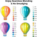 Ohuhu Alcohol Markers 104 Colors Brush& Chisel for Adults Cozy Coloring | Brush & Chisel — 3