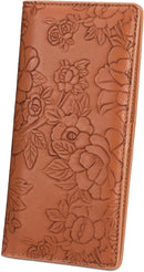 FALAN MULE Ultra Slim Thin Wallet for Women Bifold Leather RFID Blocking Designer Credit Card Holder