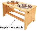 HTB Elevated Dog Bowls,Raised Dog Bowl Stand with 2 Stainless Steel…