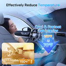 KUST Windshield Sun Shade for 2017-2026 Tesla Model Y/Model 3 Sunshade Accessories (Fit 2025-2026 Model Y Juniper / 2024 Model 3 Highland) Upgraded Foldable Sunshade, Blocks UV Rays Keep Car Cool — 2