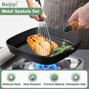 Beijiyi 3-Piece Metal Spatula for Cast Iron Skillet, Sturdy Stainless Steel — 2