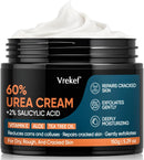 Urea Cream 60% with 2% Salicylic Acid, Urea Cream 60 Percent for Feet Maximum Strength, Foot Cream & Callus Remover for Dry Cracked Heels, Rough Thick Skin, Deep Hydration, 5.29 oz — 1