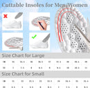 Insoles Men, Shoe Inserts for Men, 4D Cloud Insoles for Men and Women, Steeper Insoles for Boots & Sneakers, Cuttable, Anti Fatigue, Shock Absorption, Foot Pain Relief (L: Men7-11) - Black+white — 5