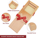 EEOCWF Puzzle Box with Hidden Compartment, Challenging Wooden Magic Trick Lock Boxes for Adults, Brain Teaser Game Mystery Surprise Secret Box for Valentines Christmas Party Favors — 3