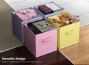 Sorbus Cube Storage Bin, Fabric, 6 Pack (11 Inch, Pastel Multi-Color) — 5