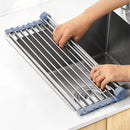 MECHEER Over The Sink Dish Drying Rack, Roll Up Dish Drying Rack Kitchen Dish Rack Stainless Steel Sink Drying Rack,… — 1