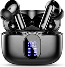 Wireless Earbuds, Bluetooth 5.4 Headphones Bass Stereo/Clear Calls, Black photo 1