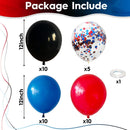 12 Inch Red Blue Black Balloons for Spider Cool Man Birthday Decorations — 2