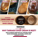 Tarrago Shoe Cream Professional Shoe Polish for Leather Boots, Shoes, Purse, Furniture Eco Friendly Leather Conditioner 1.7oz - Red