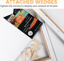 Conda Stretched Canvas for Painting 16x20 Inch, 5Pack Primed Large Canvas for Painting, Acid-Free Cotton 5/8 Blank Canvases, Value Bulk Pack for Acrylic Paint,Watercolor, Oil Paint | 5Pack,16"x20" — 4