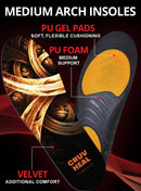 CRUVHEAL Work Boot Insoles Anti-Fatigue Shoe Inserts Low Arch (L-XL, Fire) - L-XL(Men 10.5-14 || Women 12-15) — 3
