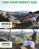 Sunyear Camping Hammock, Portable Single & Double Hammock with Net, 2 Person Hammock Tent with 2 * 10ft Straps, Best for Outdoor Hiking Survival Travel — 3