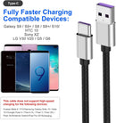 USB Type C Cable 10ft, [2 Pack] USB A 2.0 to USB-C 10 ft Type C Fast Charger Extra Long Durable TPE USBC to USBA Cord for iPhone 17/16/15 Pro Plus Pro Max Samsung Galaxy A10/A20/A51/S10/S9 Plus/Note 9 6