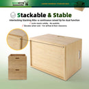 BAMOTTO CRAFTBAMBOO Large Lidded Bamboo Storage Bin 14.6”x10.2”x9.6” — 3