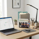 MyGift Modern Black Mail Holder Organizer with Cutout MAIL Lettering Design — 3
